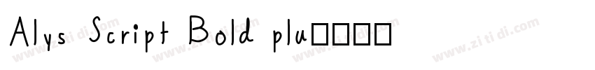 Alys Script Bold plu字体转换